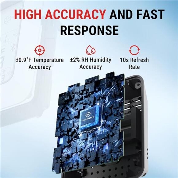 ThermoPro Bluetooth Hygrometer Indoor Outdoor Room Temperature Humidity Monitor - Picture 6 of 8